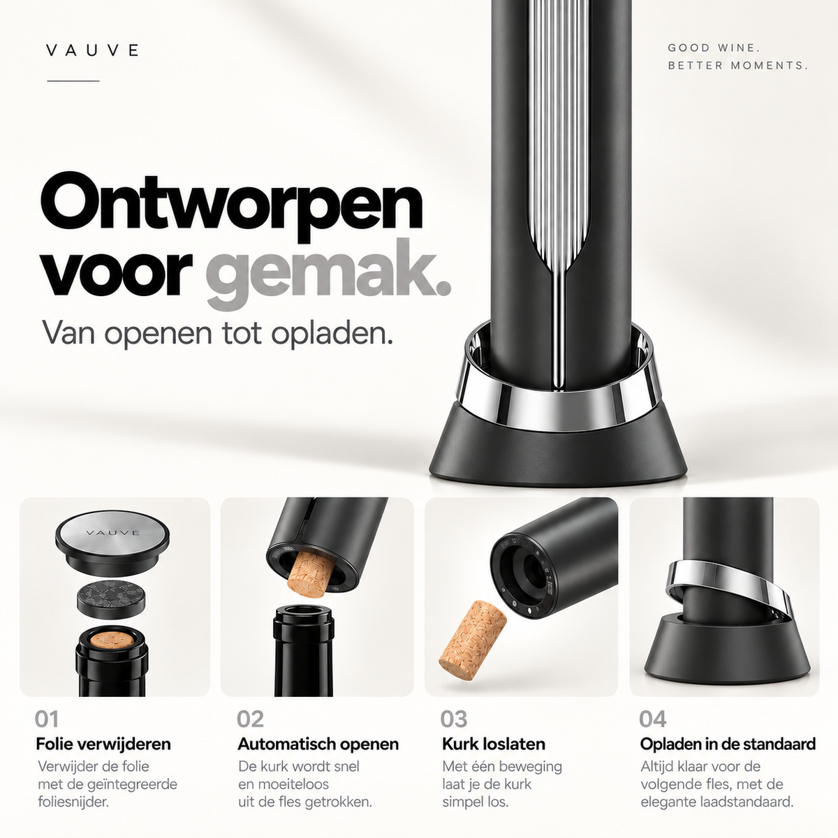 Vauve automatische wijn opener